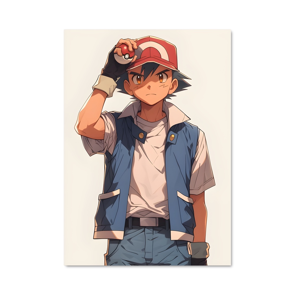 Poster Ash le Pionnier – affiche Pokemon